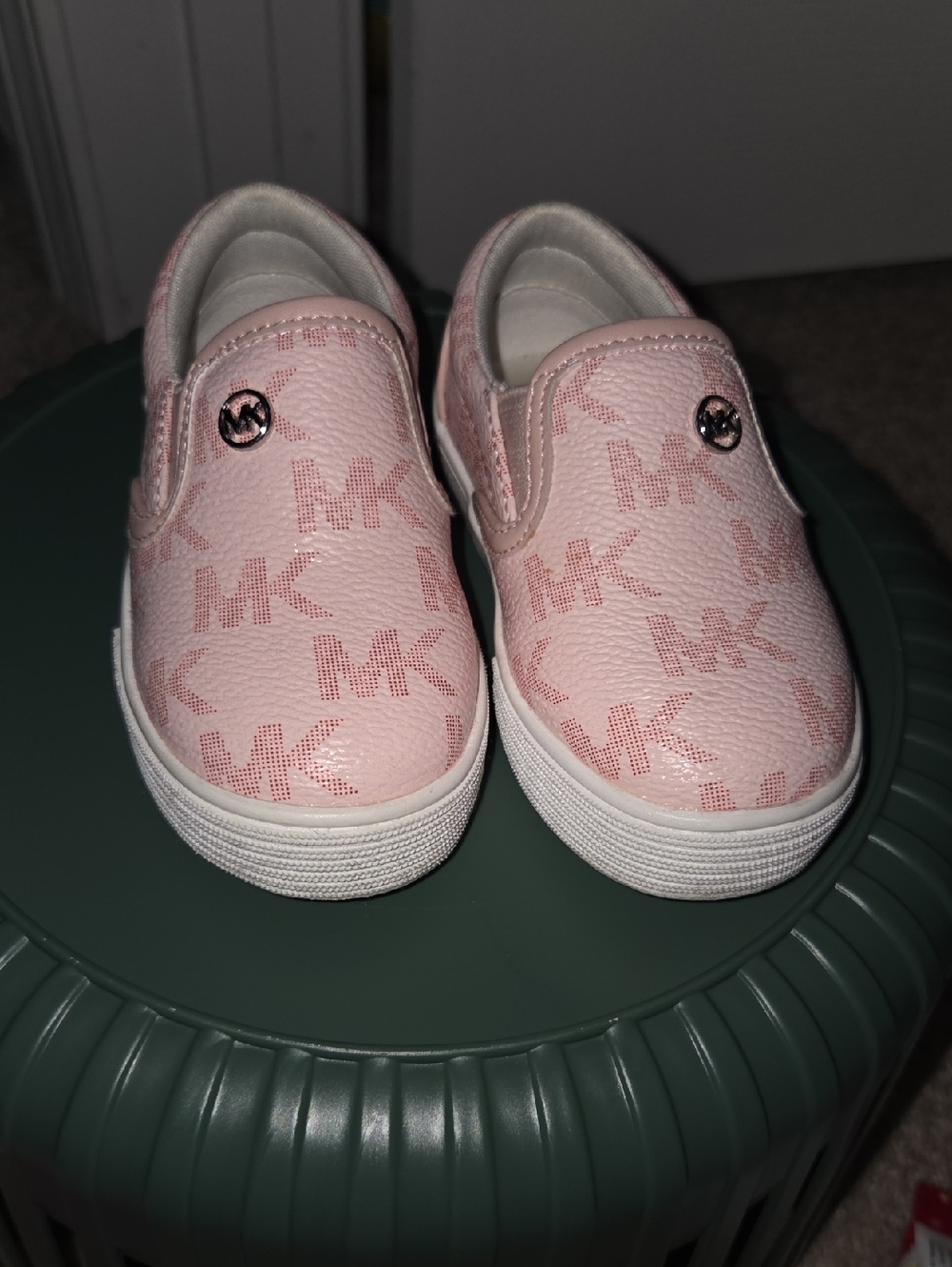 Michael Kors Pink Logo Slip-On Sneakers for Kids BUNDLE AND SAVE